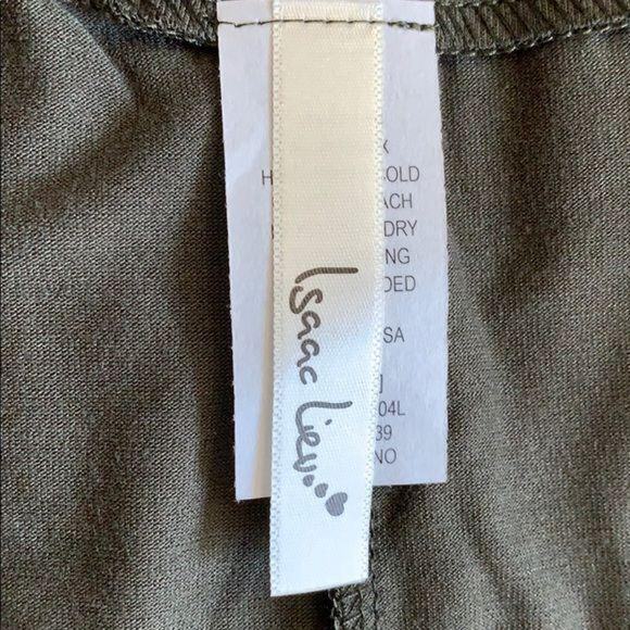 Isaac Liev Womens Swing Top T Shirt Relaxed Fit Flowing Stretchy Gray Medium - Picture 5 of 6